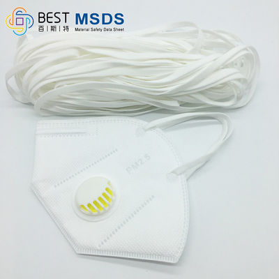 3,5 mm 3 mm Miękki okrągły elastyczny sznurek do masek na twarz Pasek Earloop White