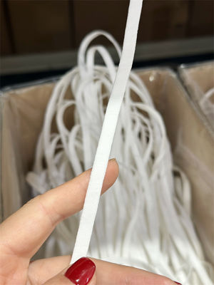 6,5 mm płaska pętla na ucho z poliestru Spandex do białej maski na twarz N95
